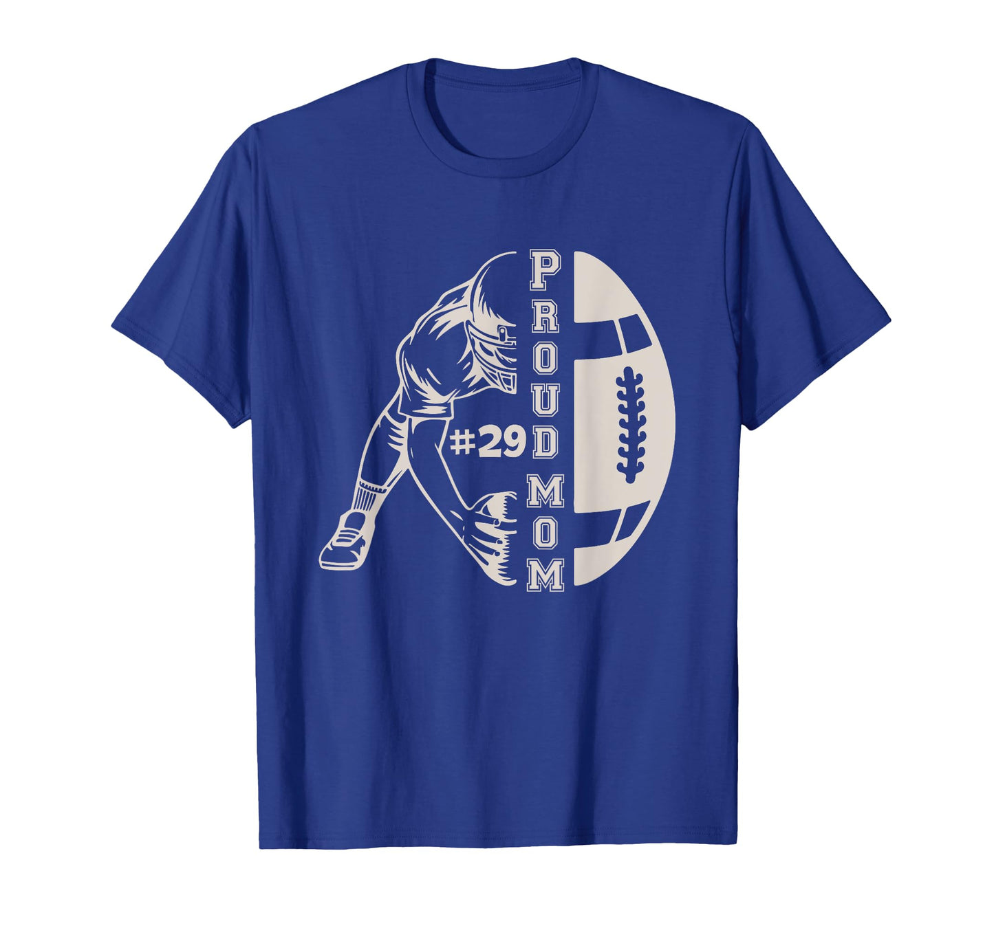 Customized Proud Football Mom Number 29 Player Game Day T-Shirt