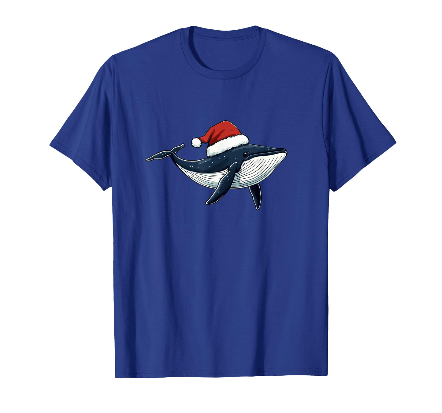 Jolly Whale with Santa Hat for a Festive Holiday Feel T-Shirt