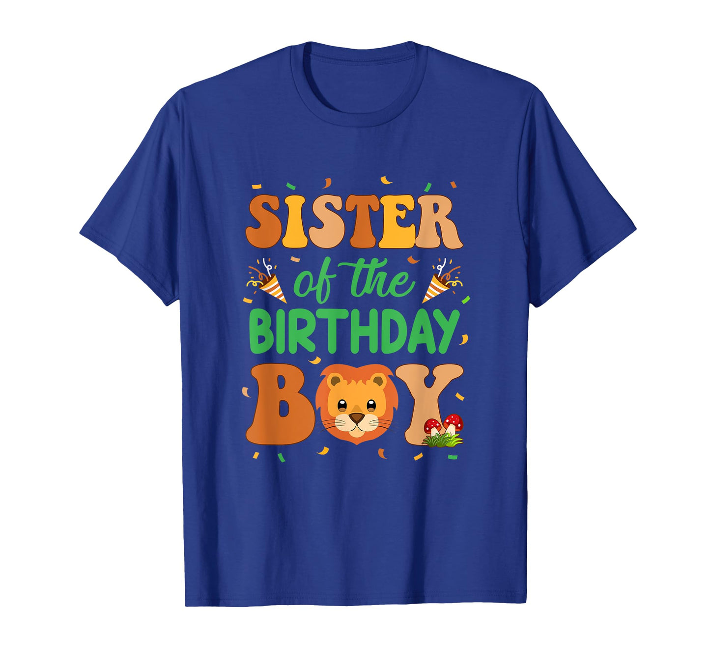 Sister Of The Birthday Boy Lion Family Party Decorations T-Shirt
