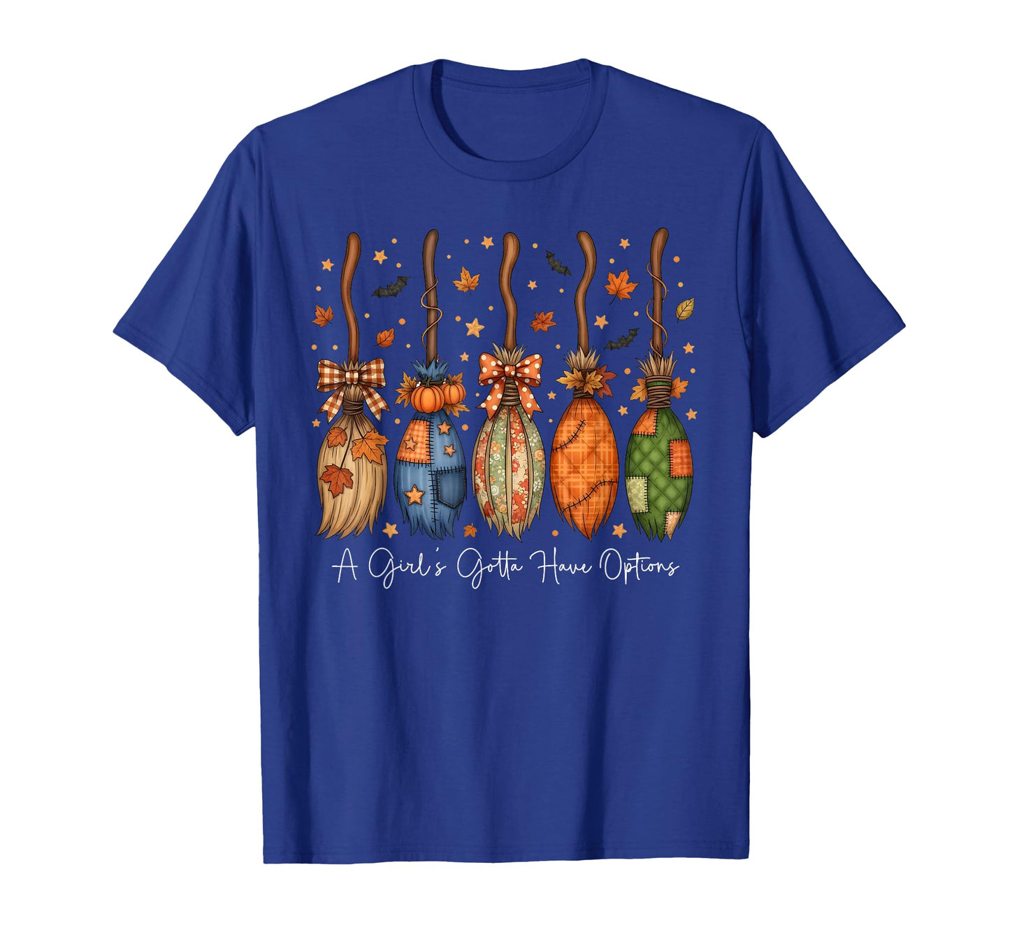 Funny Halloween A Girl's Gotta Have Options Witch Broom Kids T-Shirt