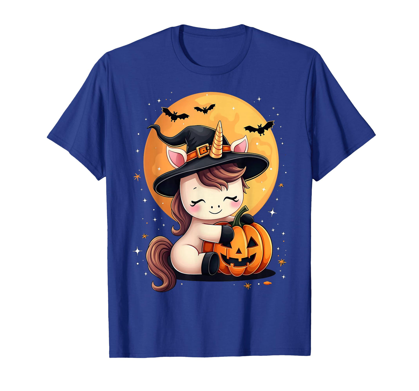 Halloween Unicorn Witch Hat Pumpkin Spooky T-Shirt