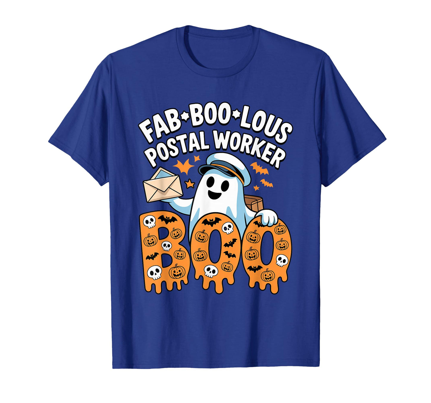 Fab Boo Lous Postal Worker Halloween Ghost Postal Worker T-Shirt