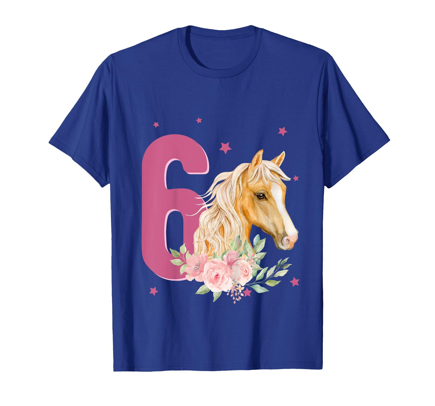 Kids 6th Birthday Horse 6 Years Old Six Finally 6 Birthday Girl T-Shirt