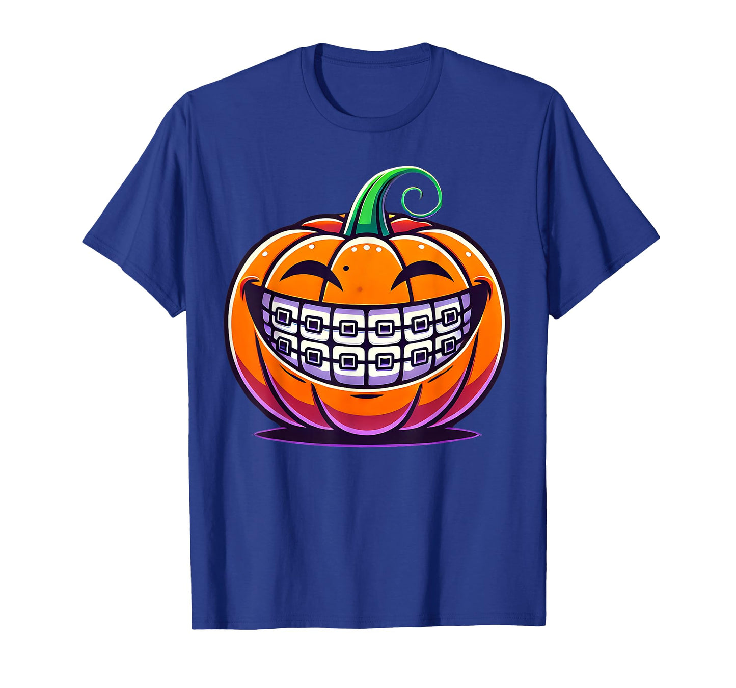 Orthodontics Dental Halloween Pumpkin Braces Dentist Horror T-Shirt