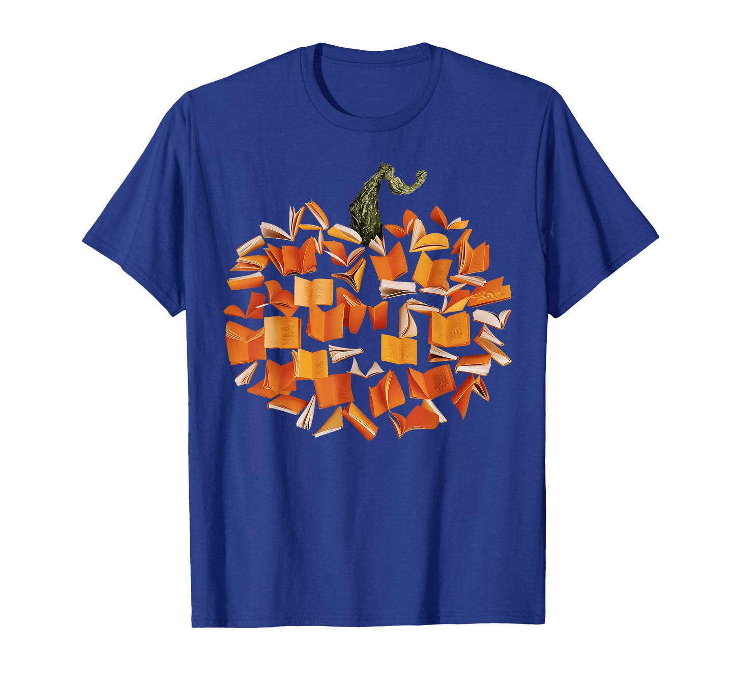 Vintage Book Pumpkin Autumn Fall Librarians Bookworm Teacher T-Shirt
