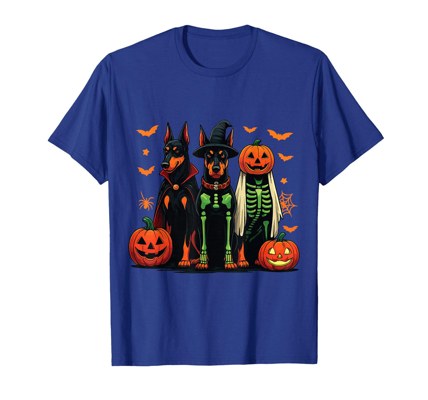 Doberman Mummy Ghost Witch Funny Dog Costume T-Shirt