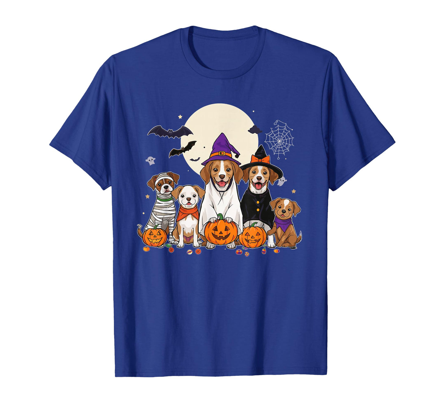 Cute Mummy Witch Ghost Halloween Dog Costume Men Women Kids T-Shirt