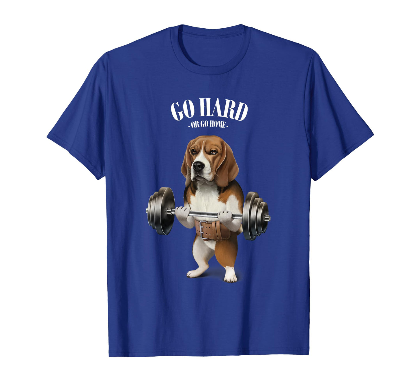 Beagle Dog Weightlifting in Fitness Gym T-Shirt