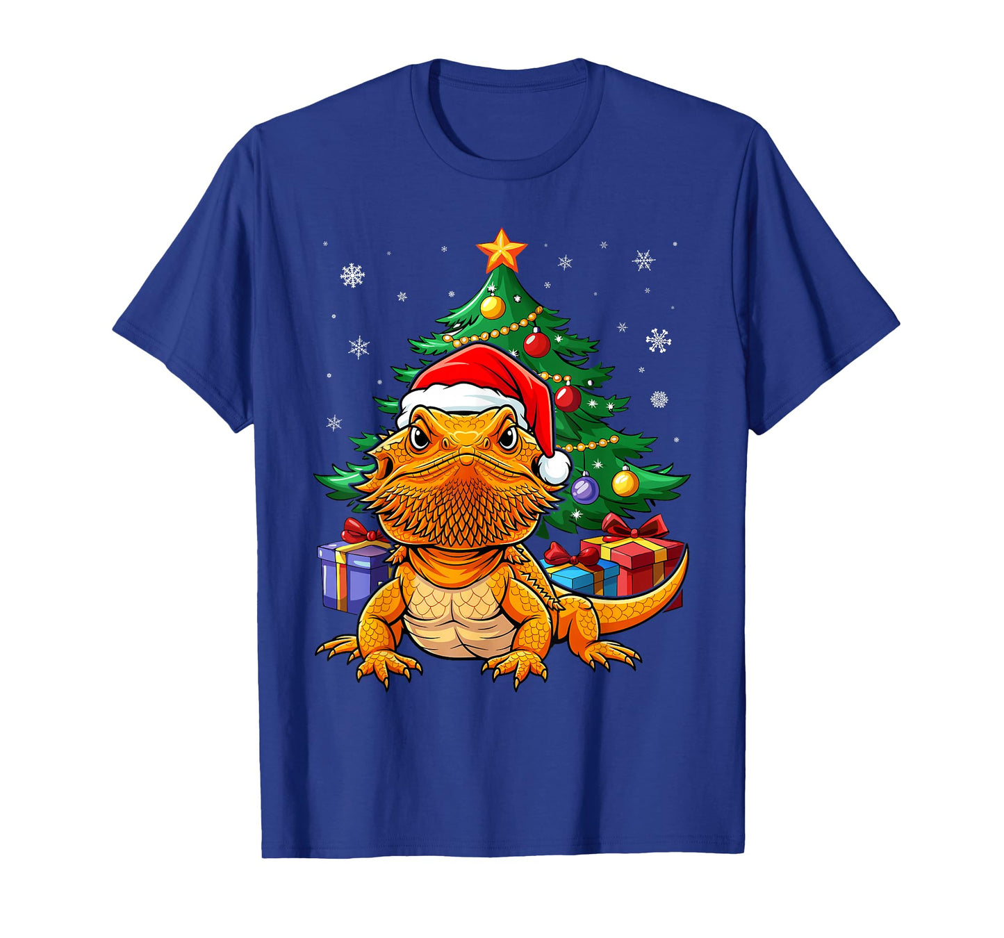 Bearded Dragon Santa Hat Christmas Pajama Cool Reptile X-mas T-Shirt
