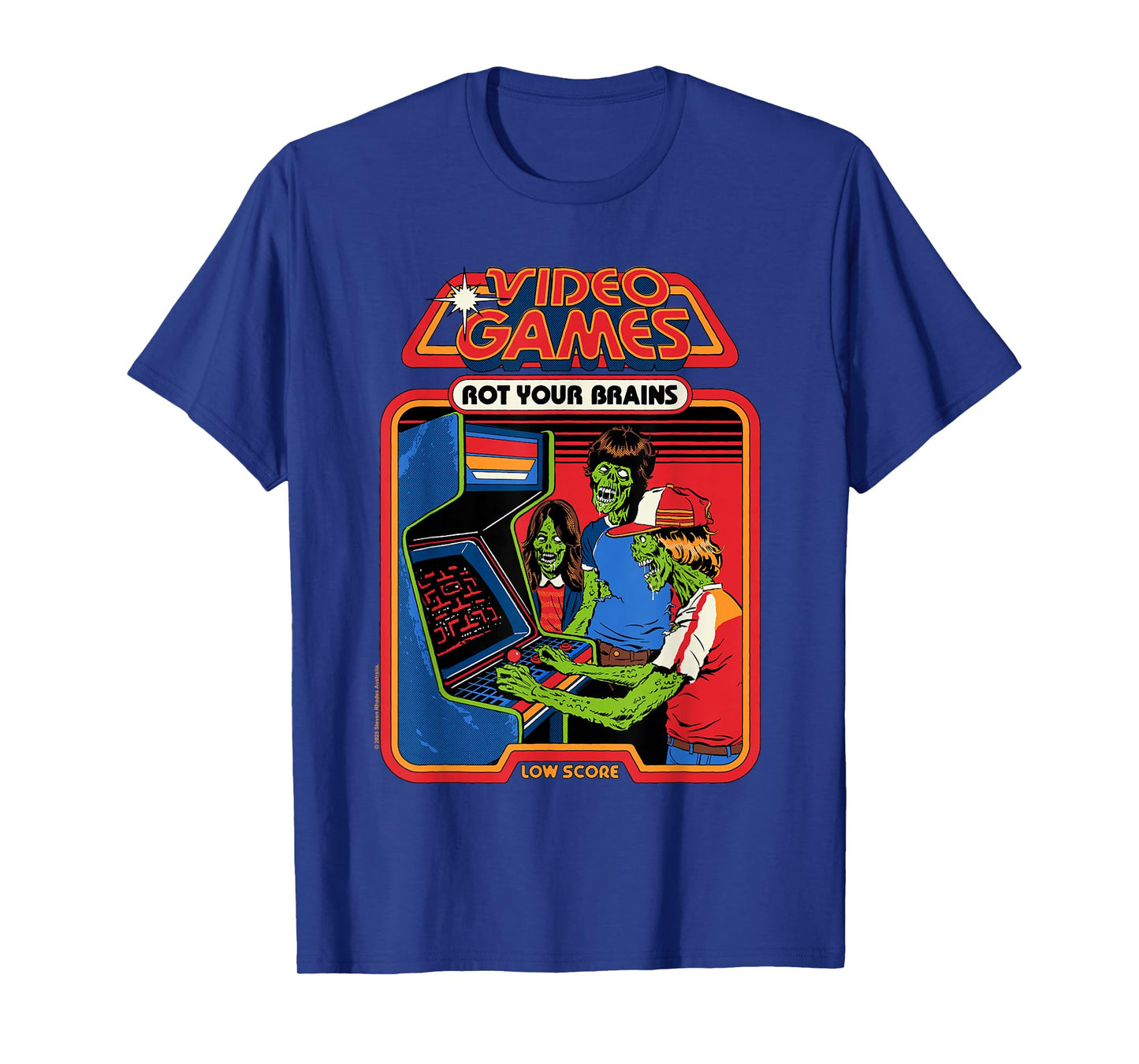 Video Game Zombies Sarcastic Retro Vintage Funny Adult Humor T-Shirt