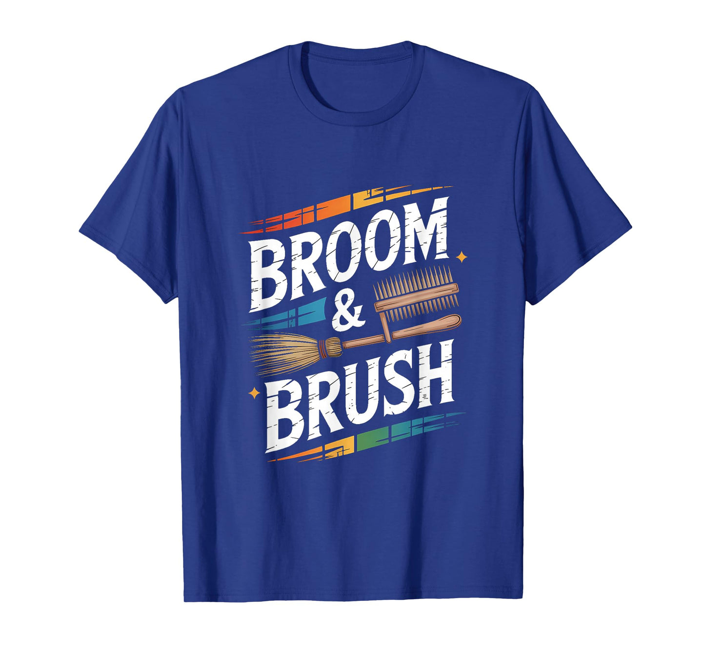Witch Hairdresser Broom & Brush Retro Barber T-Shirt