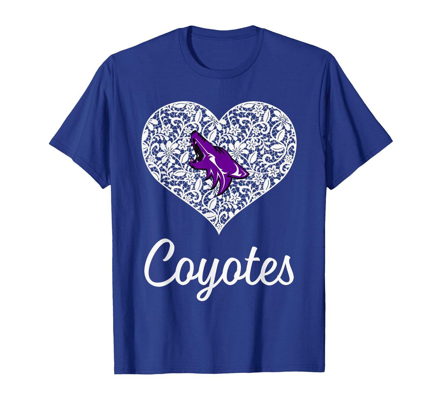 Anna Coyotes Logo Lace Heart HS T-Shirt
