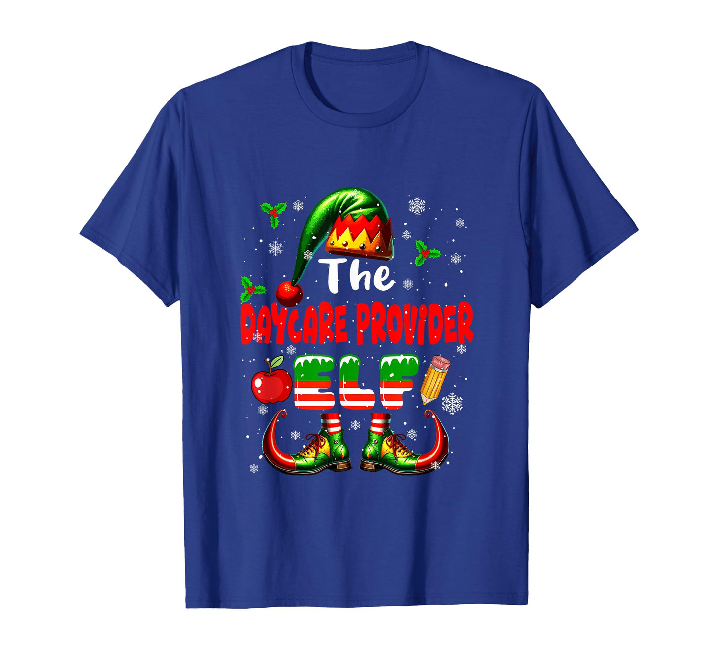 The Daycare Provider Elf Christmas Job Team Matching Parties T-Shirt