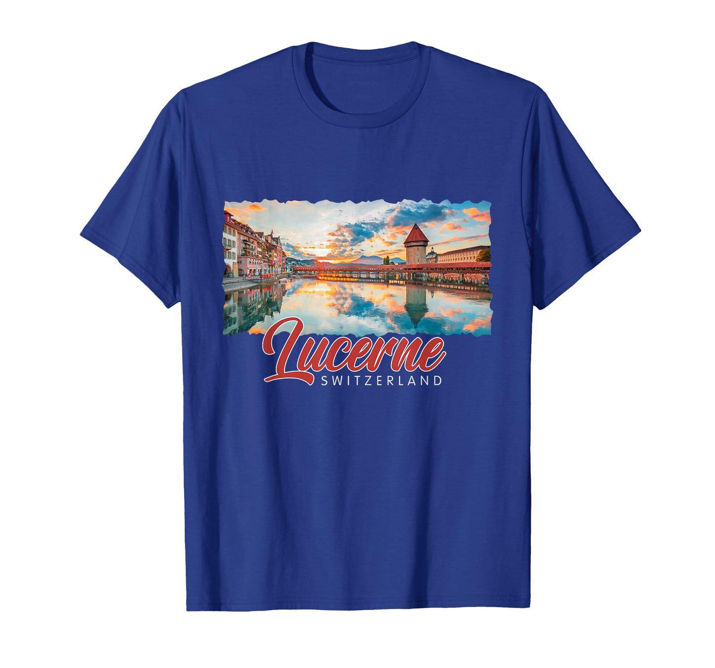 Vintage Lucerne Historic City Of Switzerland Travel Souvenir T-Shirt