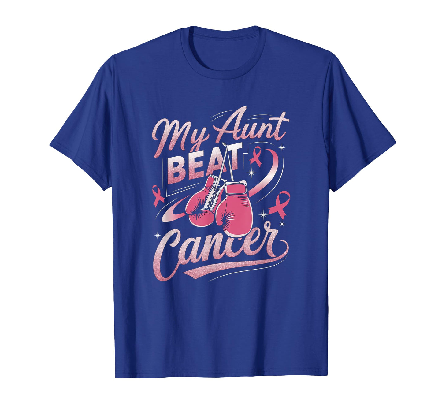 My Aunt Beat Cancer Support Breast Cancer Awareness T-Shirt