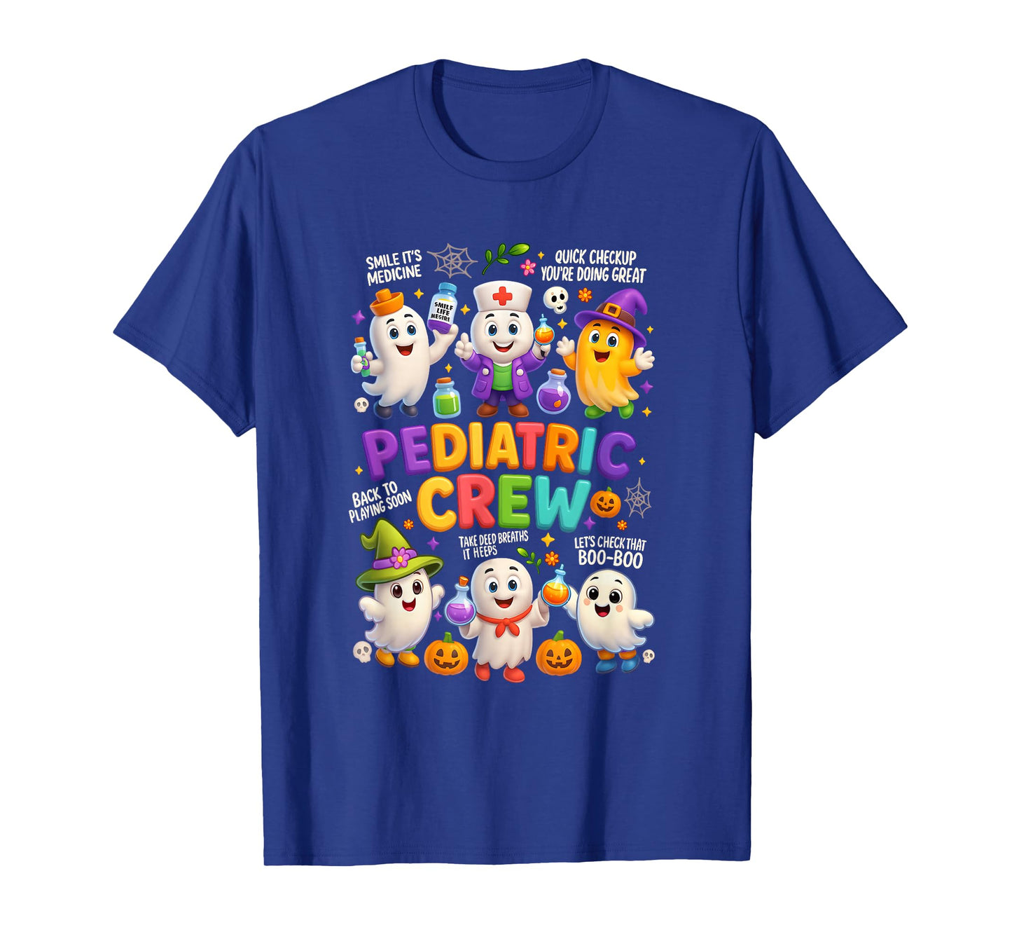 Halloween Pediatric Crew Ghosts Potions Pumpkins Nurse Witch T-Shirt