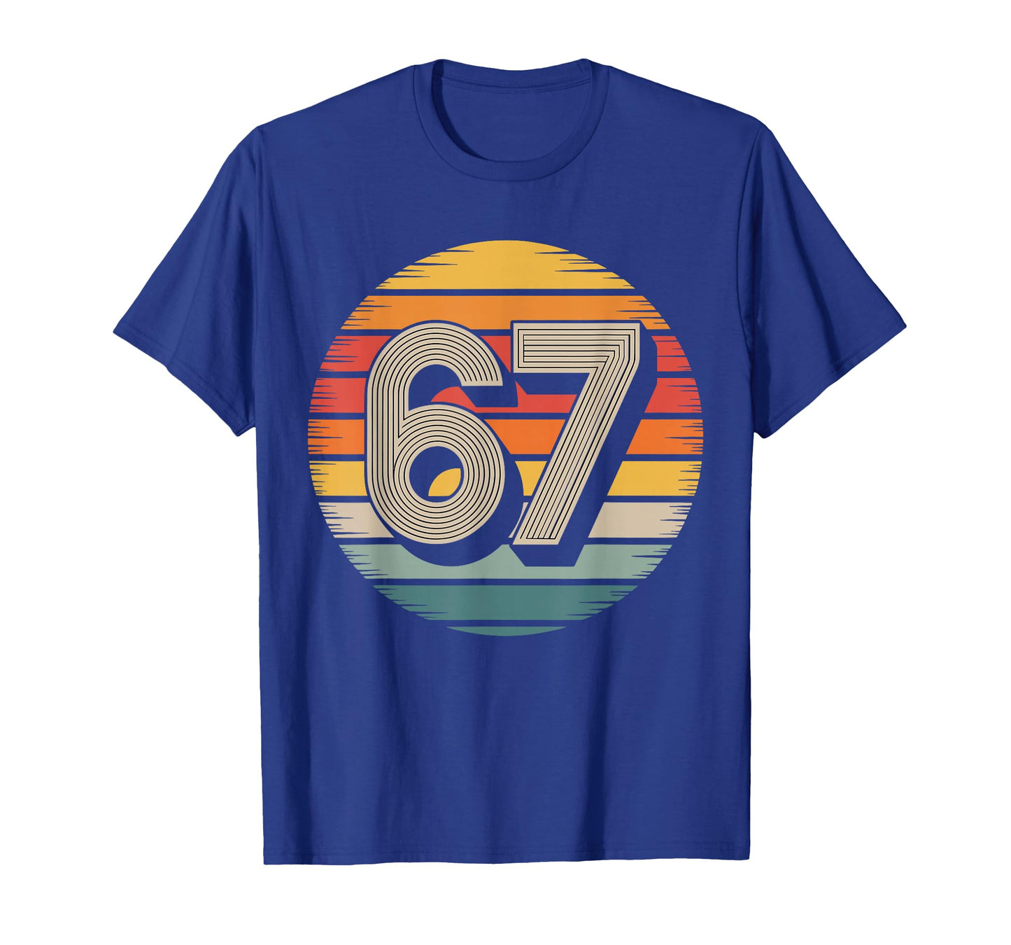 67 Meme Six Seven 6 7 Shirt Meme Funny Number Vintage T-Shirt
