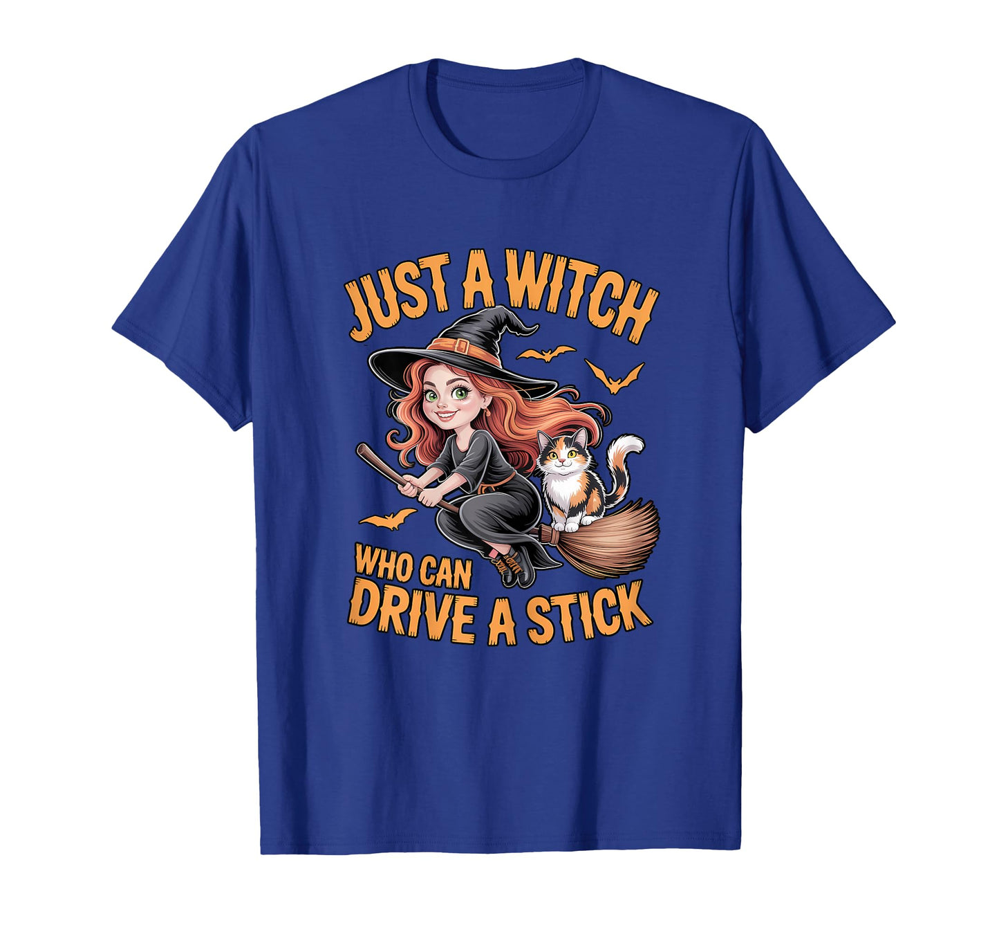 Just a Witch Who Can Drive a Stick Halloween Women T-Shirt