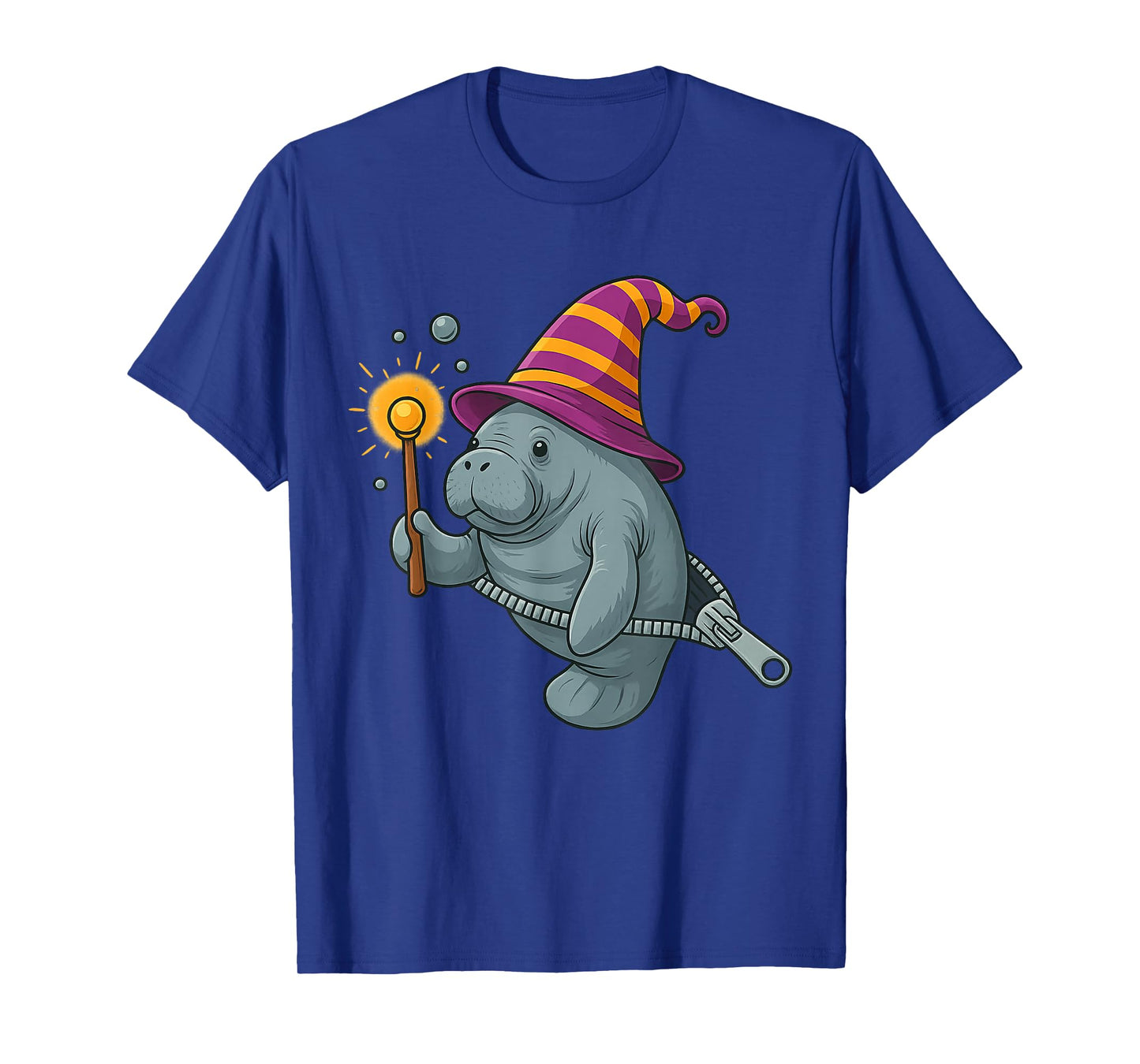 Manatee Emerging from Zipper - Ocean Animal Halloween Women T-Shirt