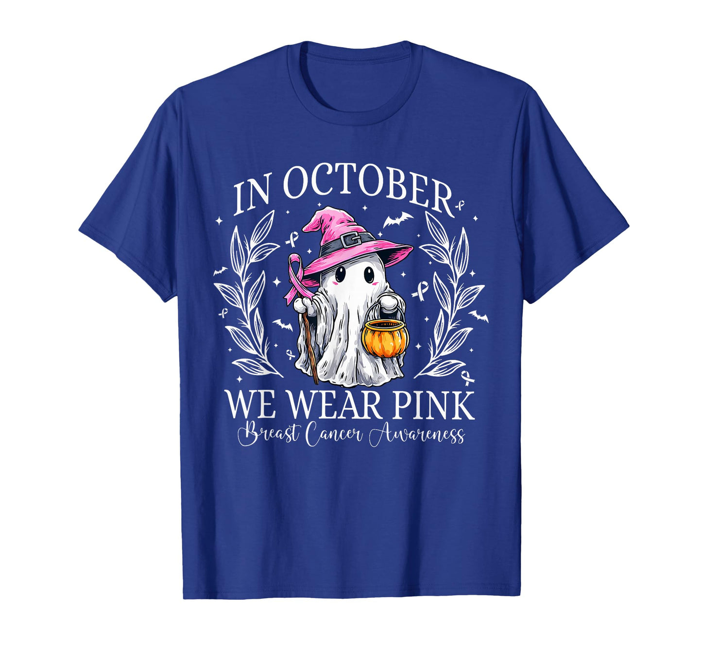 Breast Cancer Awareness Women Girls We Wear Pink in October T-Shirt