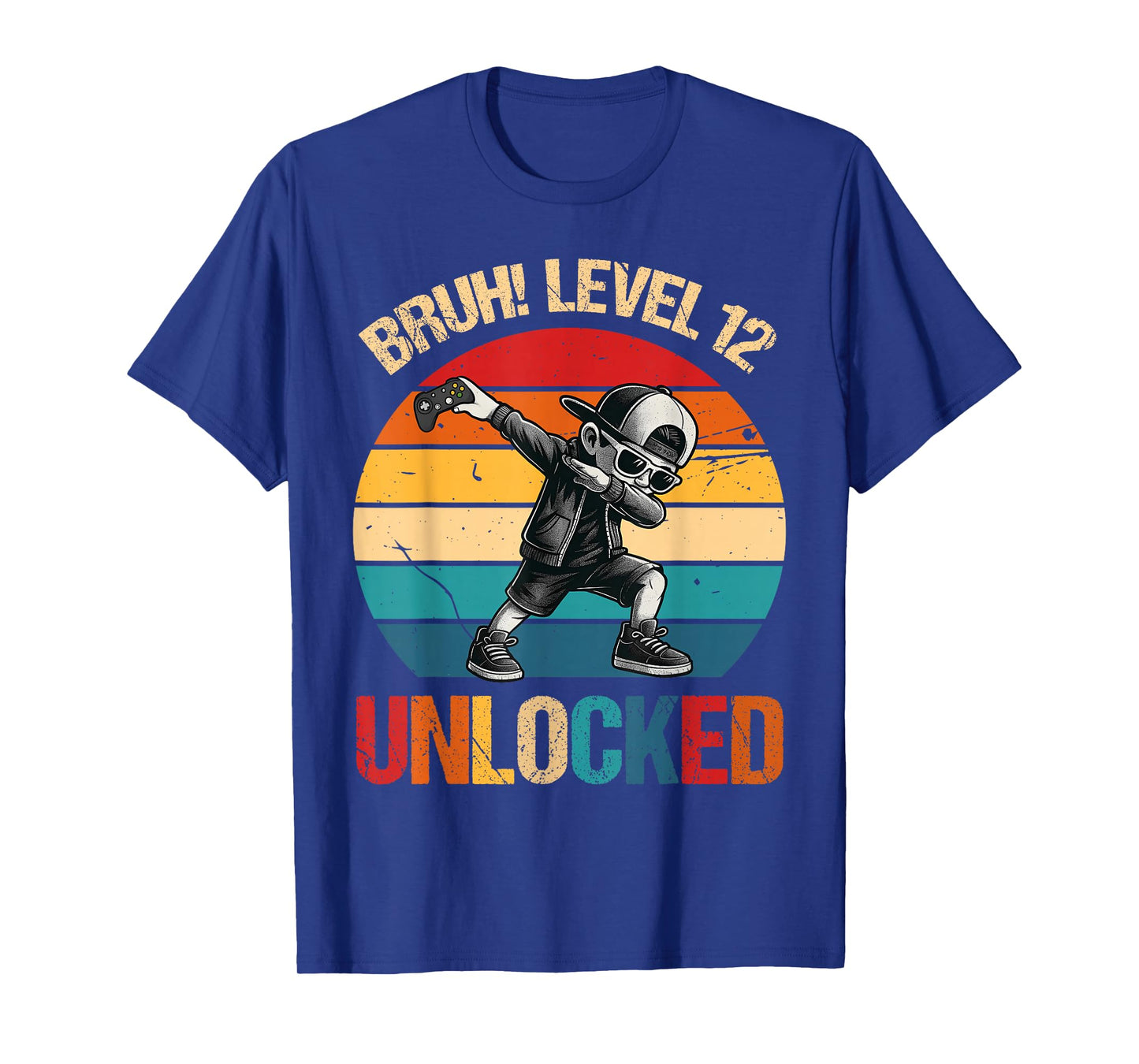12 Years Old Dabbing Boy Bruh 12th Level Unlocked Birthday T-Shirt