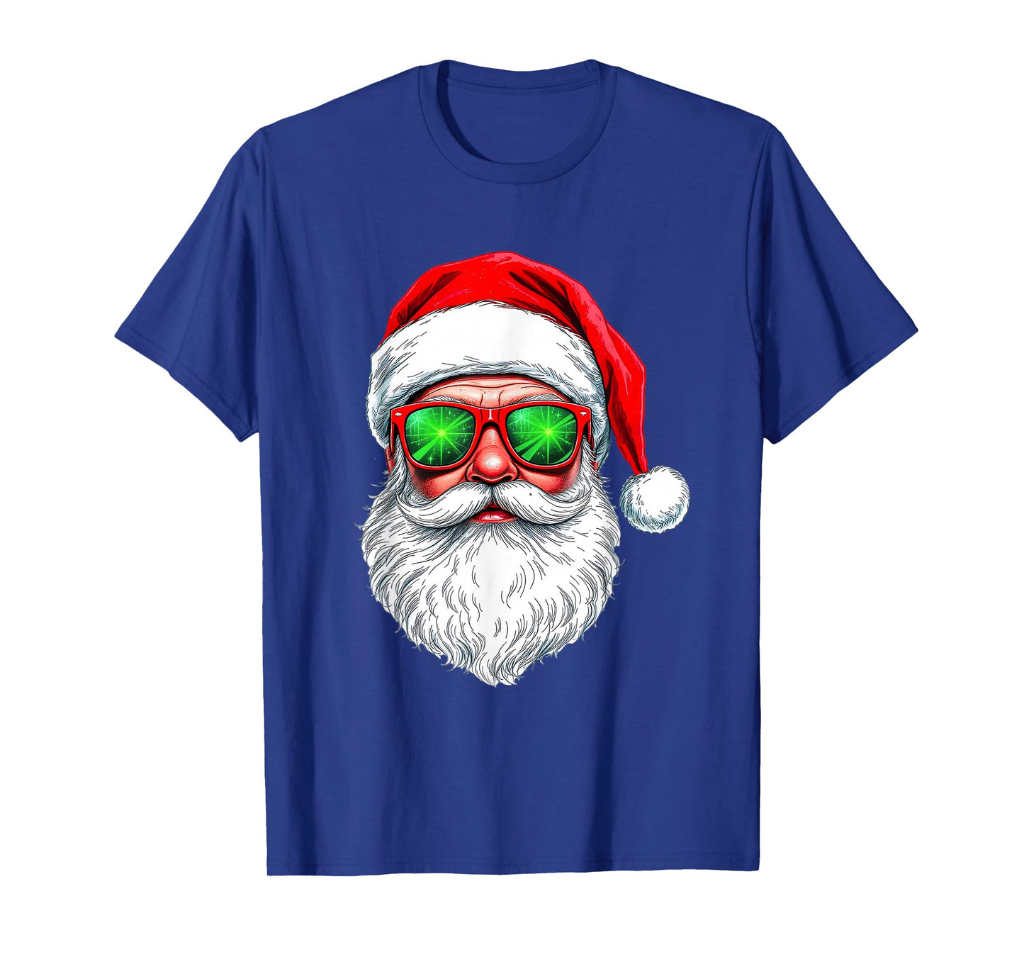 Cool Santa Claus Face Retro Sunglasses Christmas Men Boys T-Shirt
