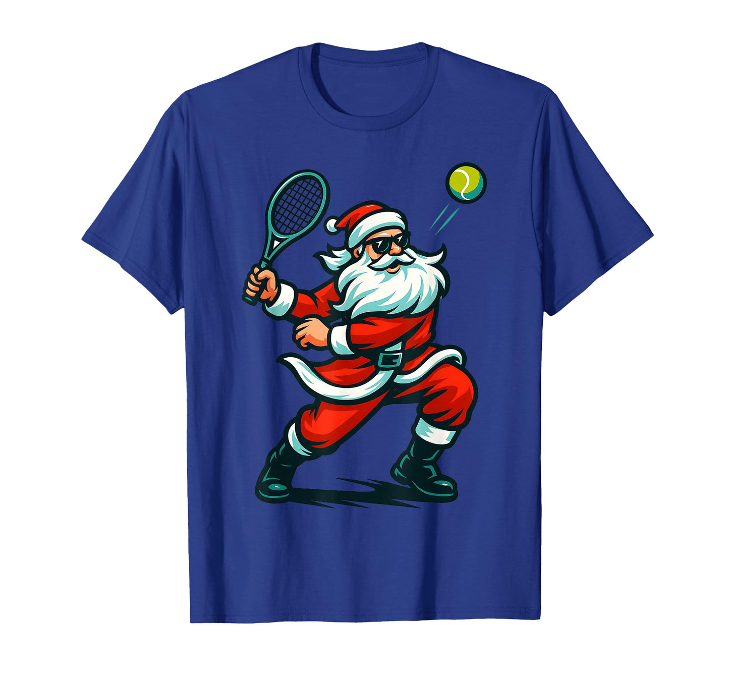 Tennis Christmas Santa Cute Xmas Boys Teen Men Women Kids T-Shirt