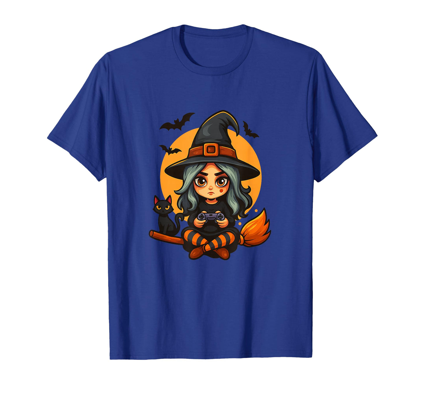 Funny Halloween Shirt Women Girl Gamer Gaming Witch T-Shirt