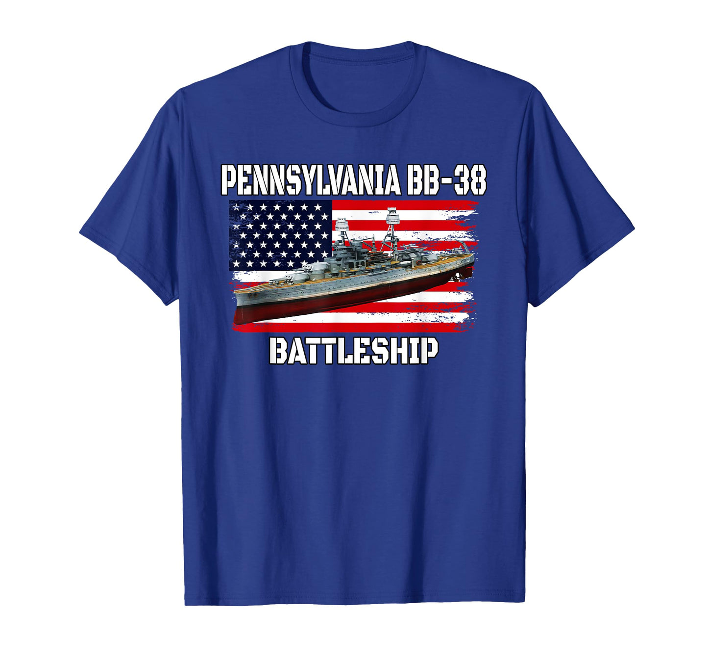 USS Pennsylvania BB-38 Battleship Veteran Father Dad Grandpa T-Shirt