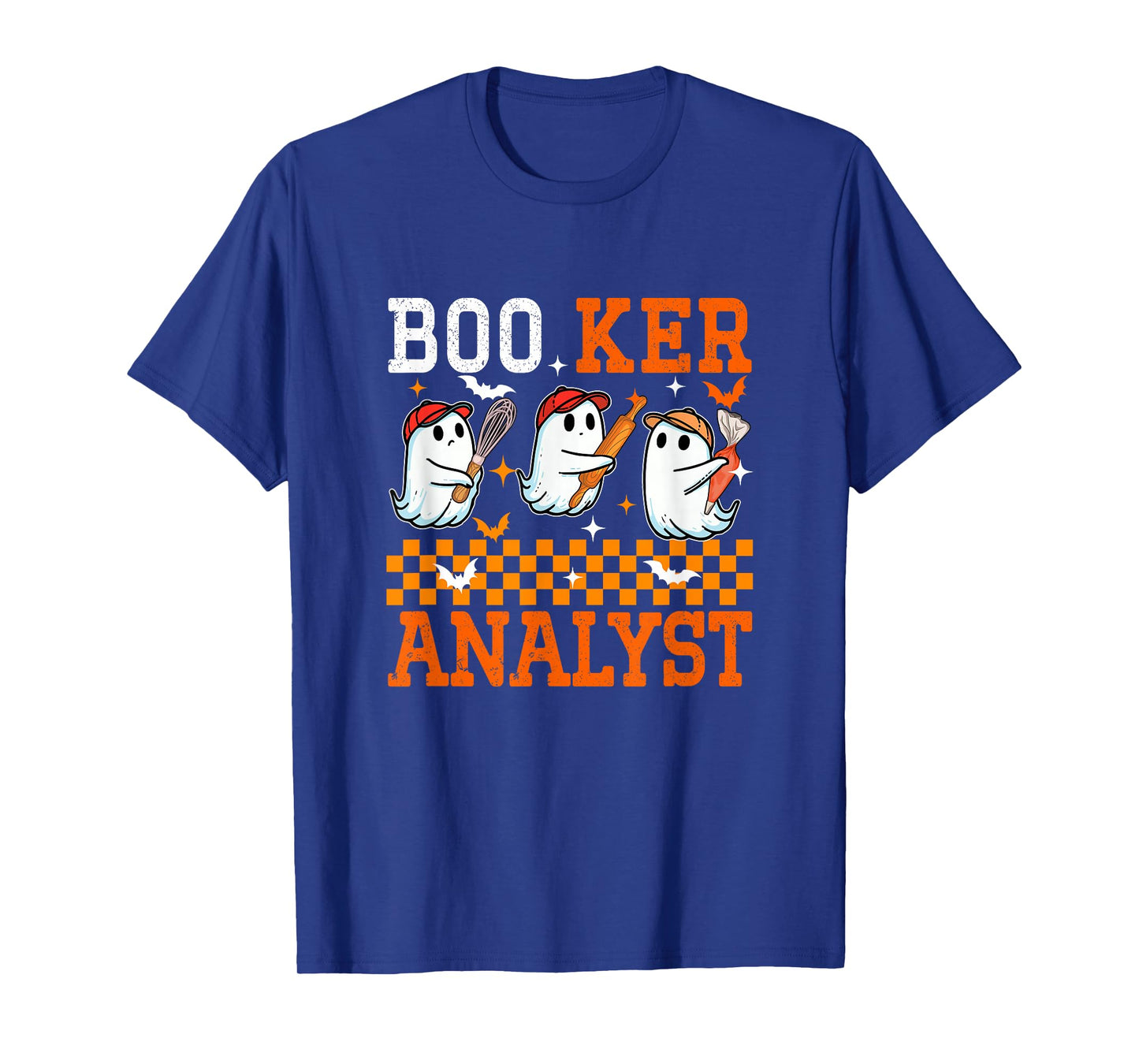 Boo Ker Analyst Halloween Baker Job Three Cute Boos Baking T-Shirt