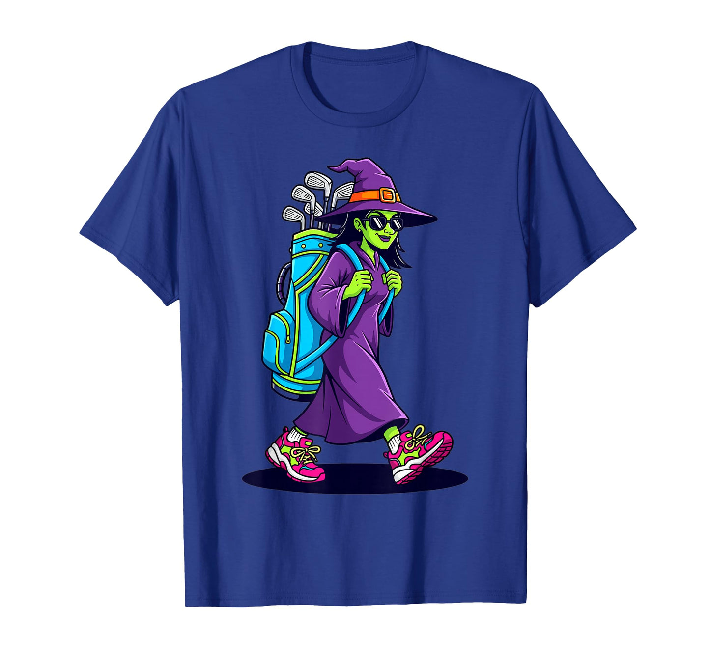 Witch Golf Halloween Costume Funny Retro Design T-Shirt