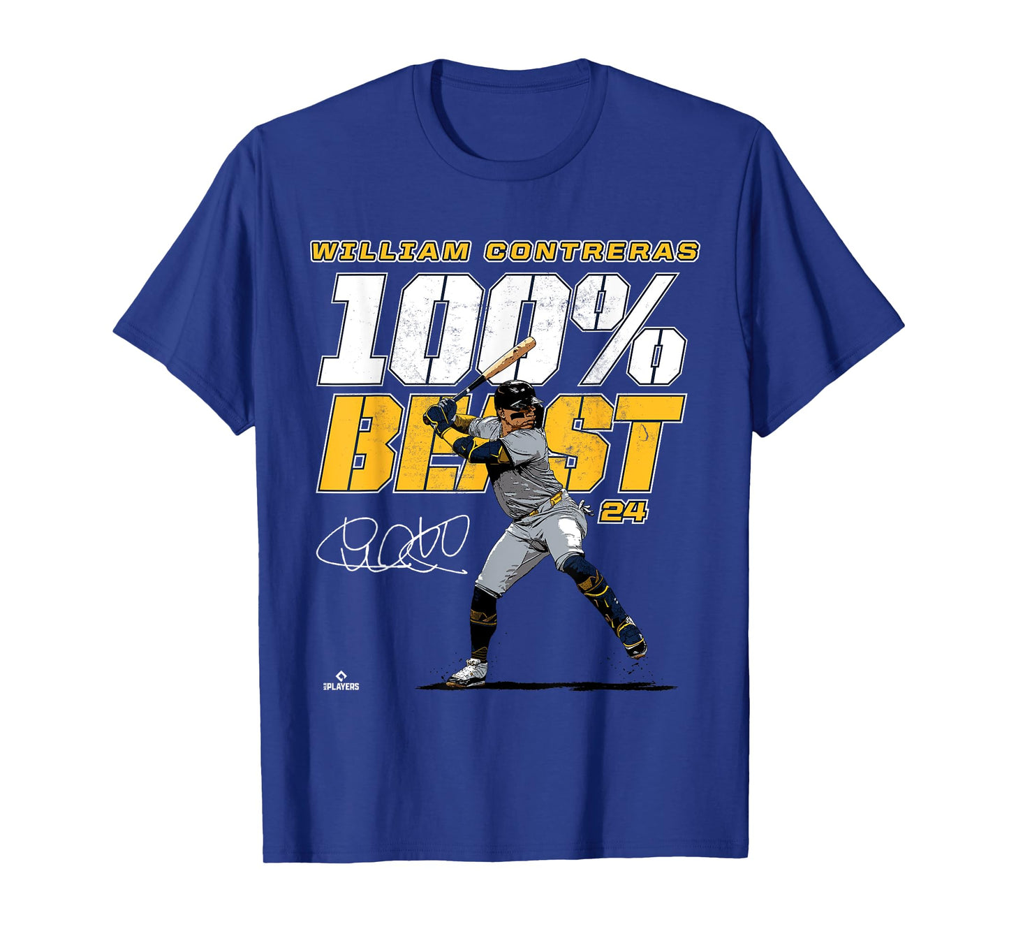 100% Beast William Contreras Milwaukee MLBPA T-Shirt