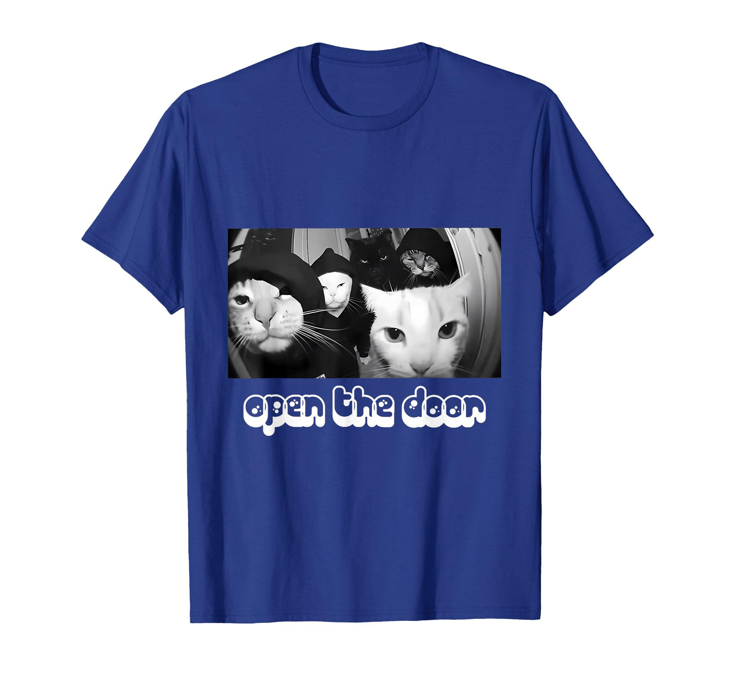 Vintage Open The Door Funny Meme Gang Sarcastic Cat Lover T-Shirt