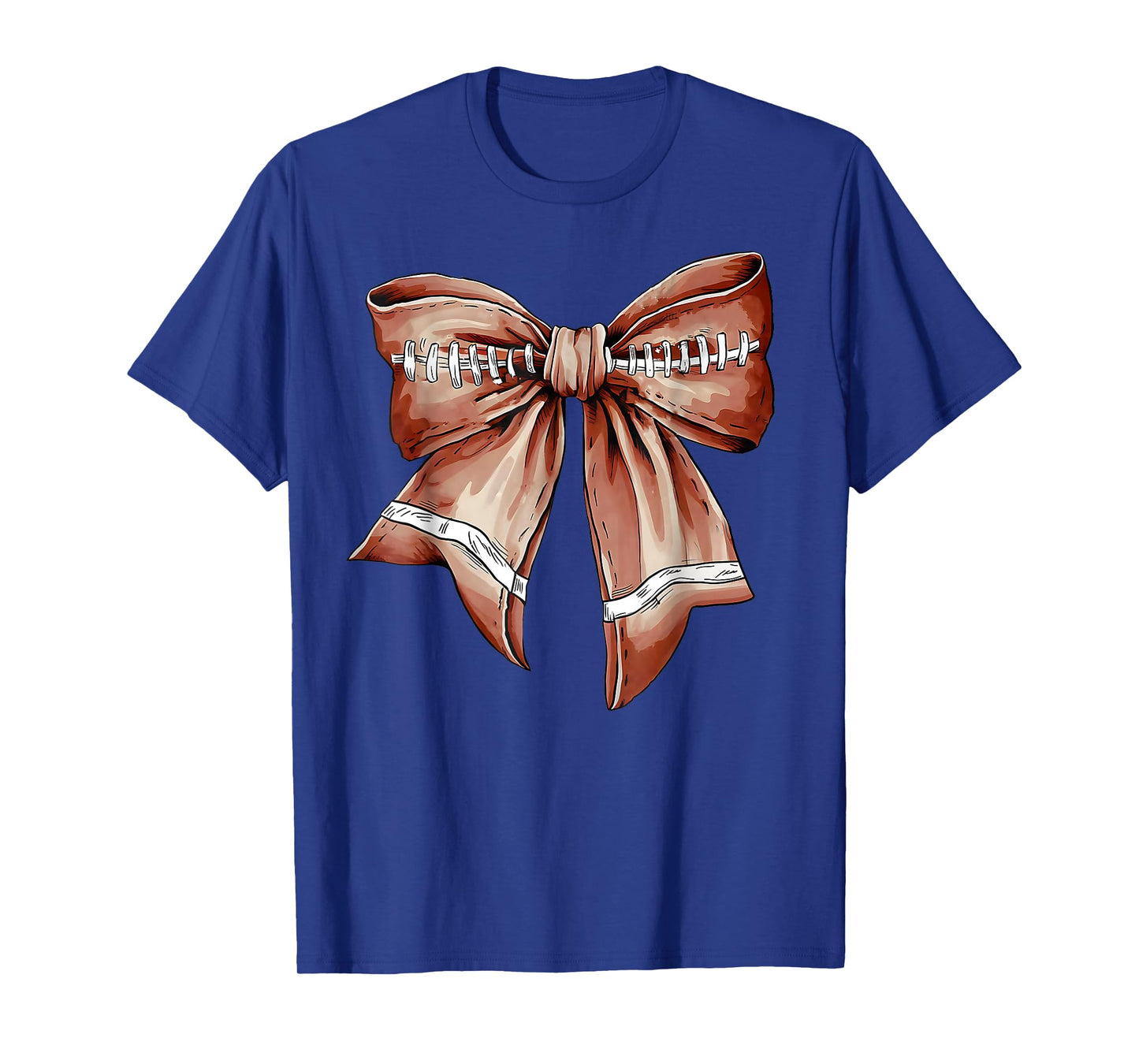 Coquette Bow Pumpkin Football Mom Girls Thanksgiving Autumn T-Shirt