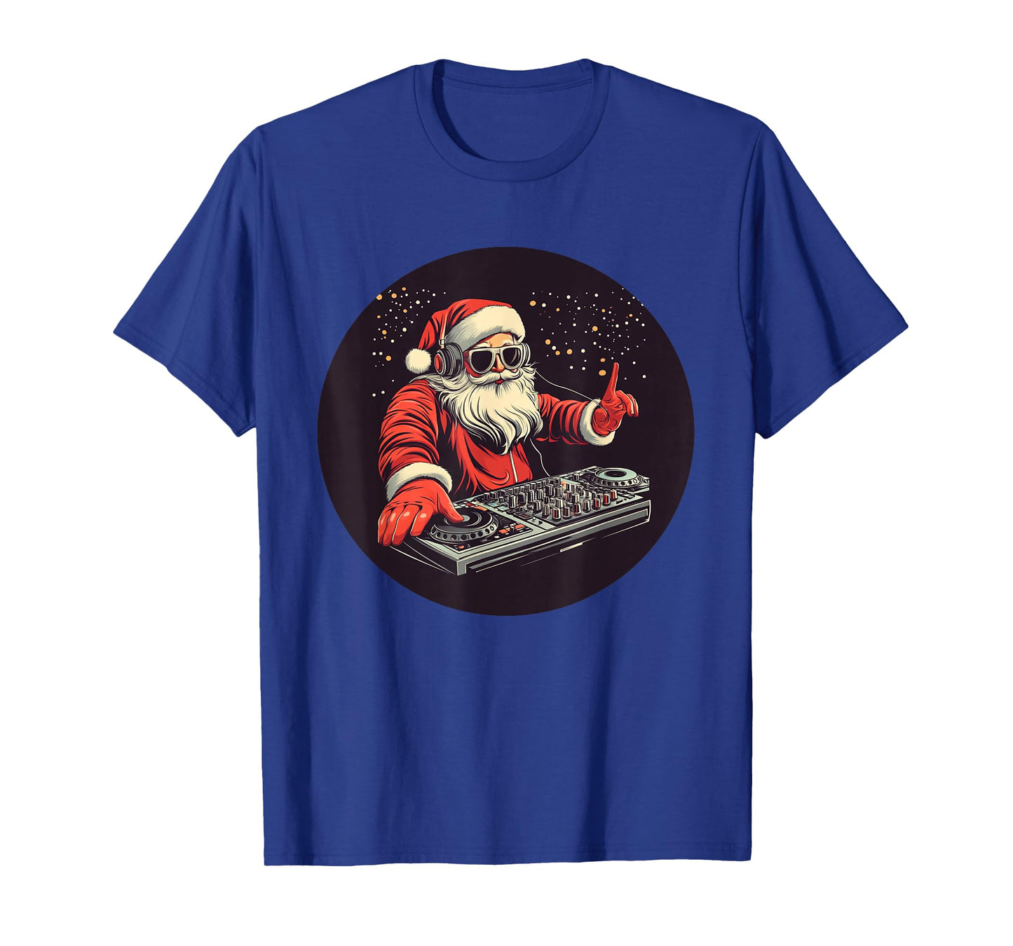 Christmas Beats with DJ Santa Claus for Funny Festive Days T-Shirt