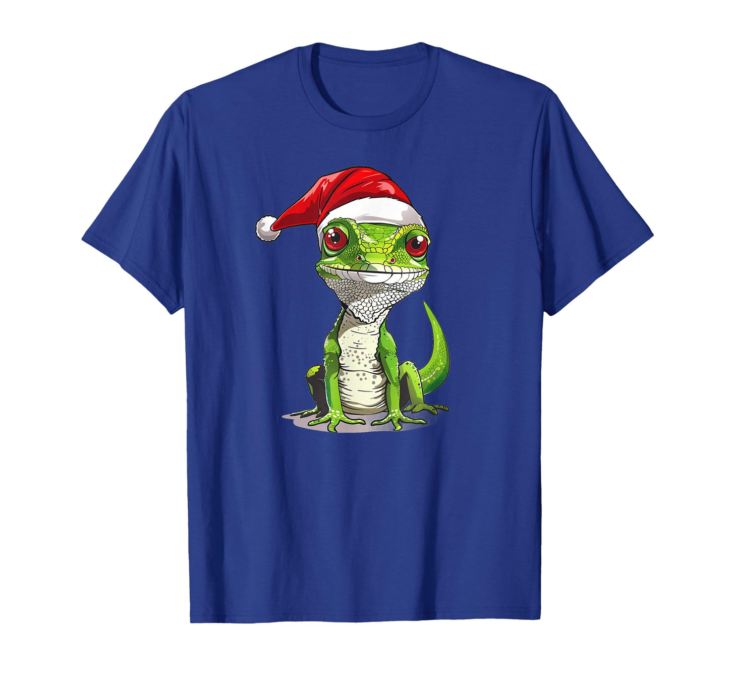 Pretty Lizard with Santa Claus Hat Outfit for Festive Season T-Shirt