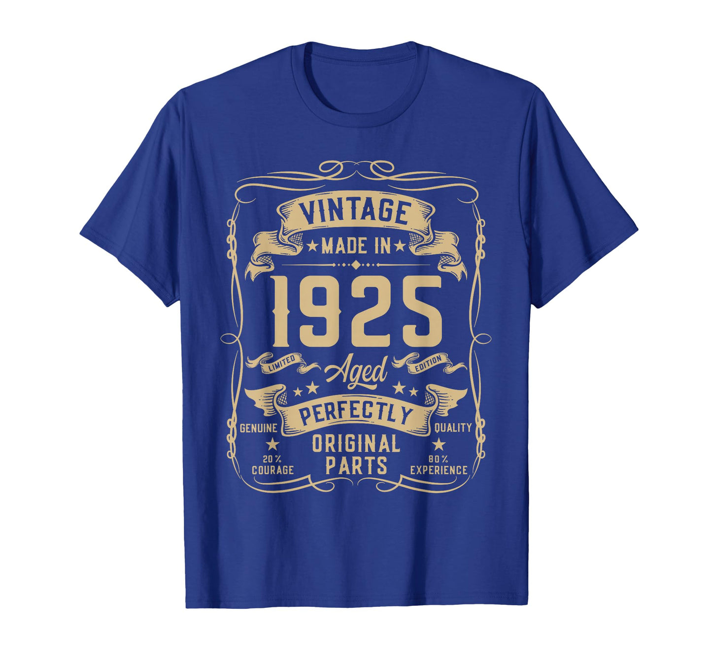 Vintage 1925 100yr 100th Birthday Gifts for Men 100 Year Old T-Shirt