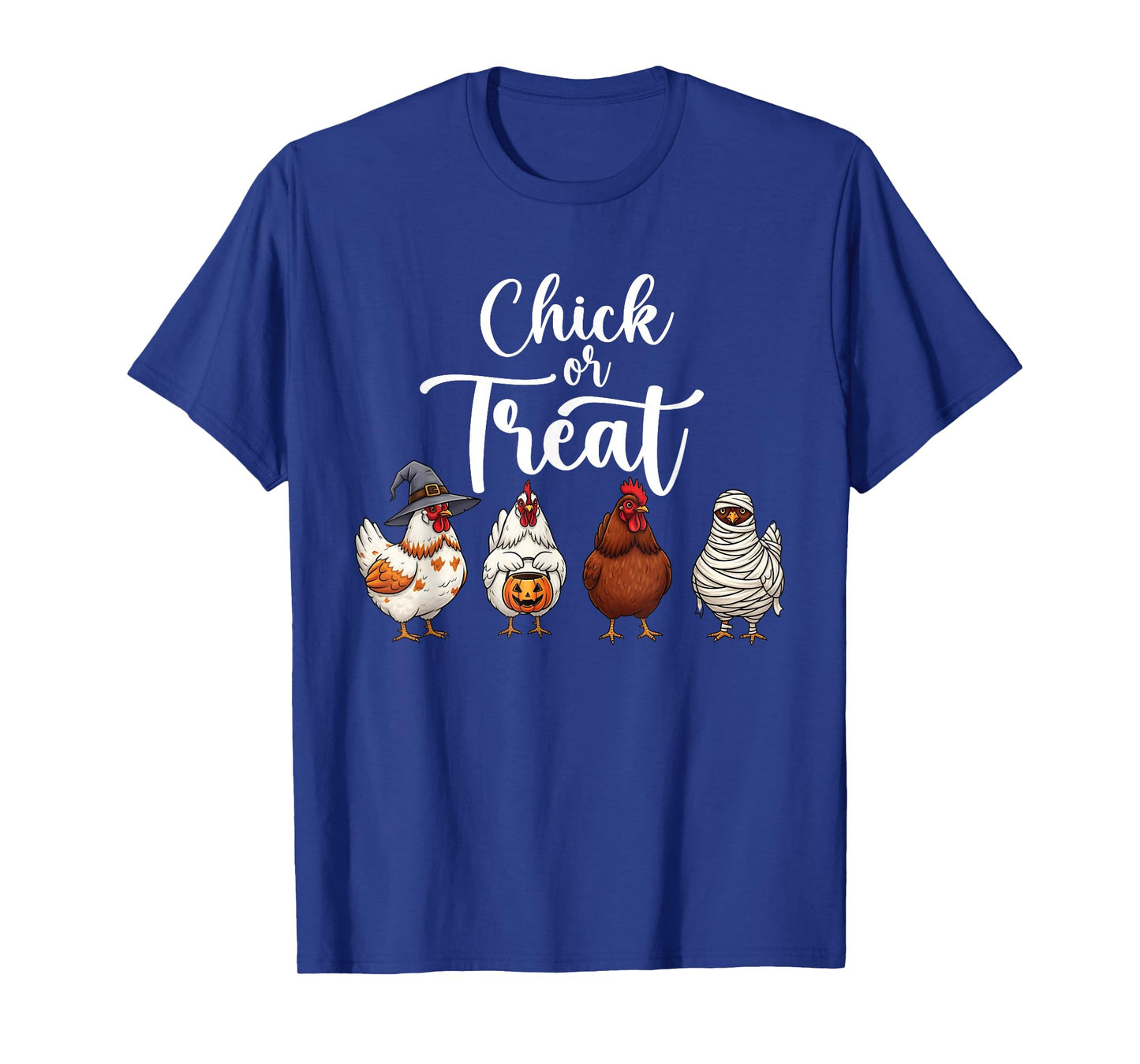 Chick Or Treat, Rooster and Hen Wear Halloween Costume T-Shirt
