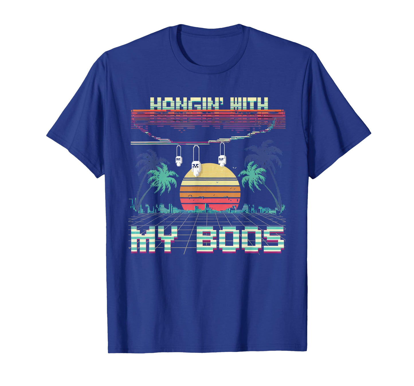 Hangin' with My Boos Tshirt Halloween Ghost Scary Witch Men T-Shirt