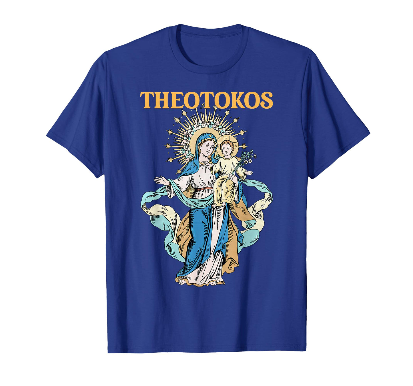 Theotokos Vintage Mary and Child Mother of God Christ Faith T-Shirt
