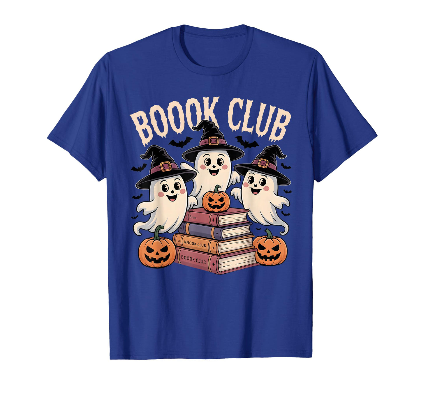 Boo Ghost Book Club Books Halloween Teacher School Outfit T-Shirt