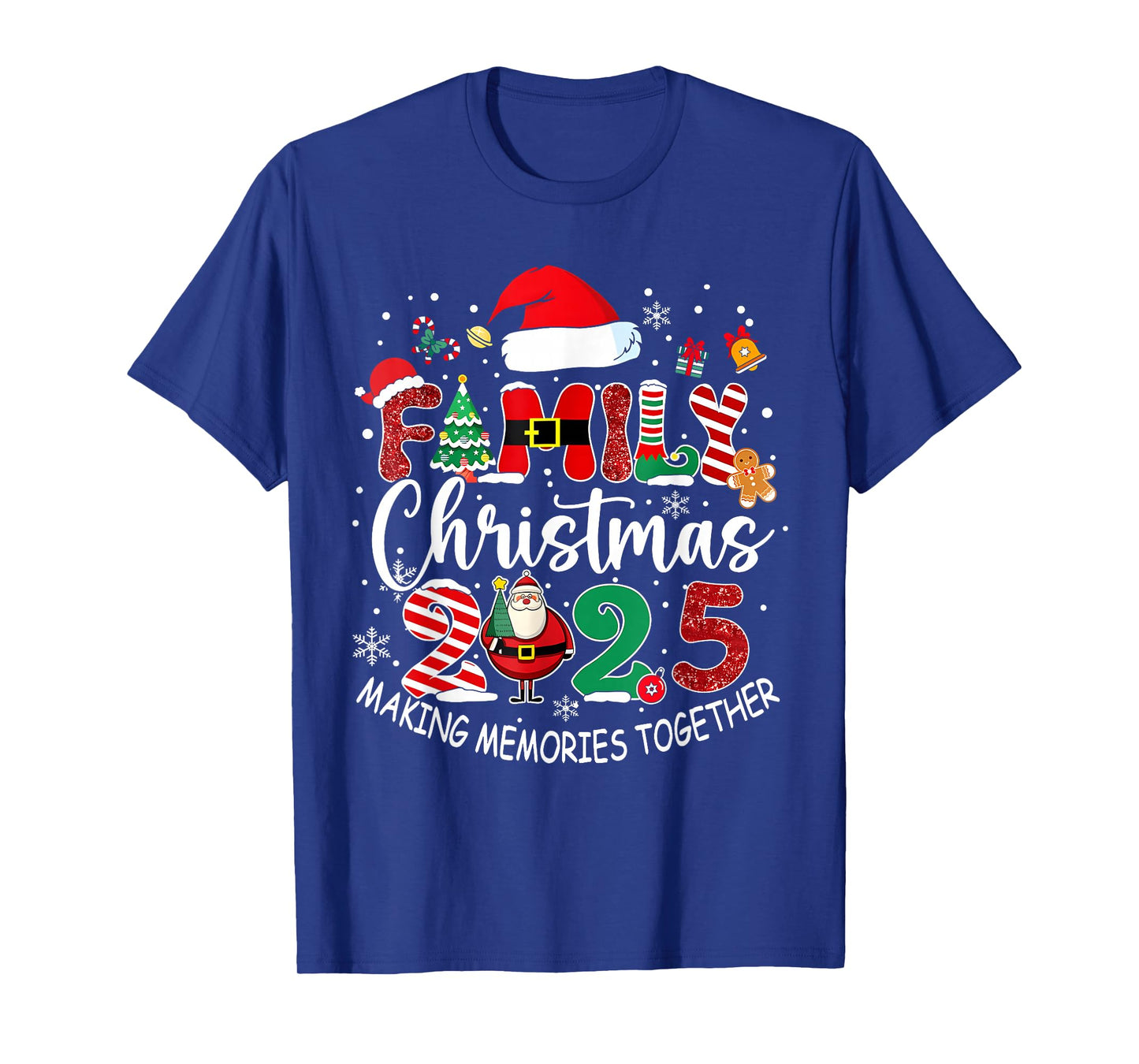 Family Christmas 2025 Matching Outfit Xmas Squad Santa T-Shirt
