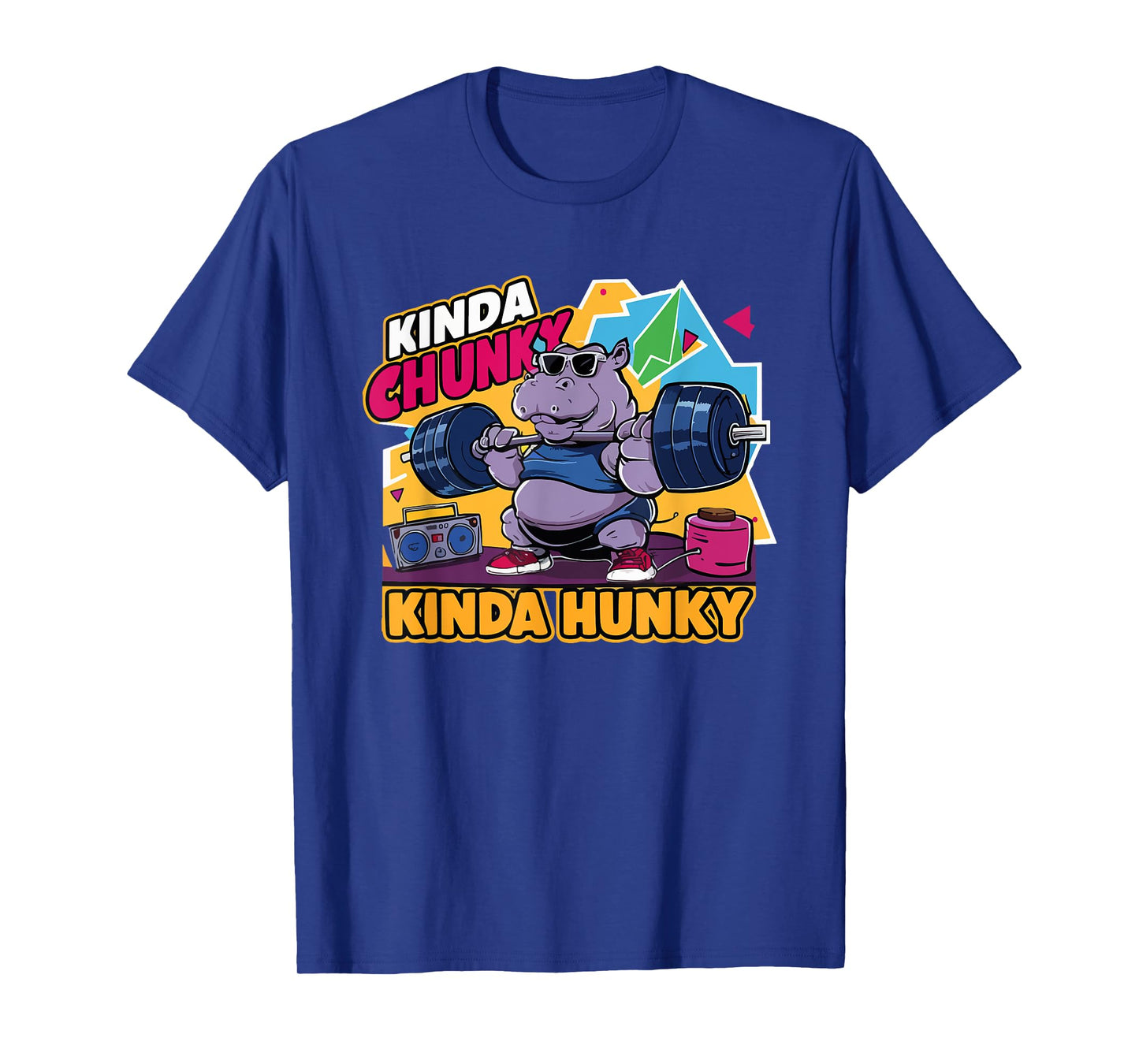 Kinda Chunky Kinda Hunky Funny Bodybuilding Gym Weightlifter T-Shirt