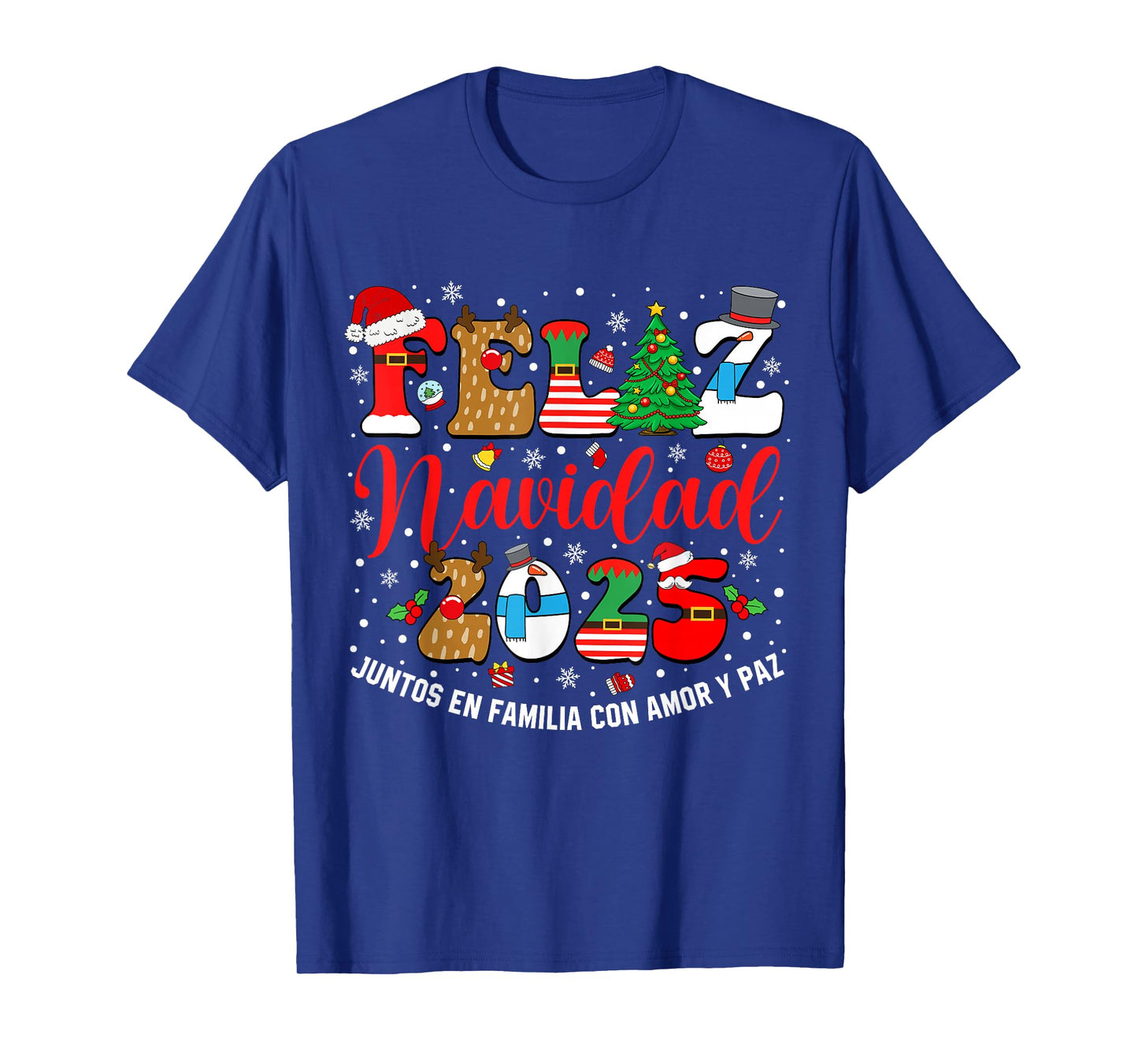 Feliz Navidad Matching Family Spanish Christmas Men Women T-Shirt