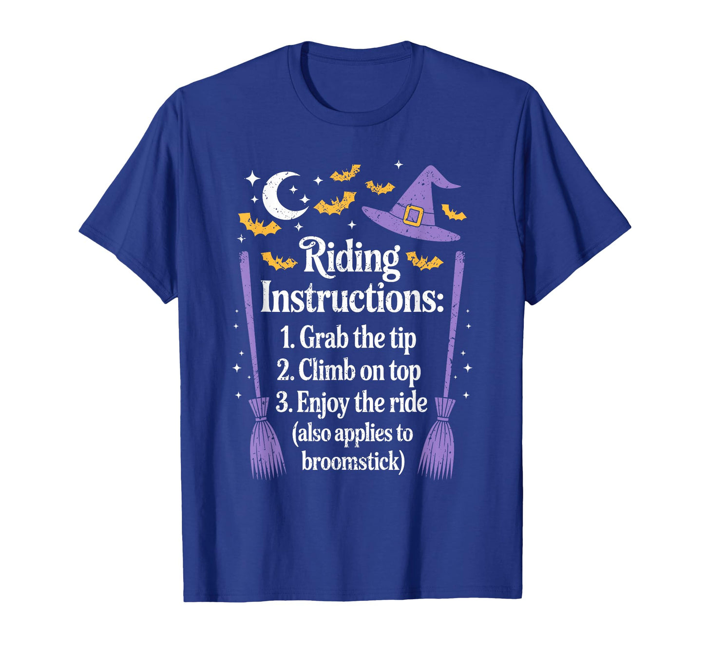 Riding Instructions Witch Broomstick Funny Halloween T-Shirt