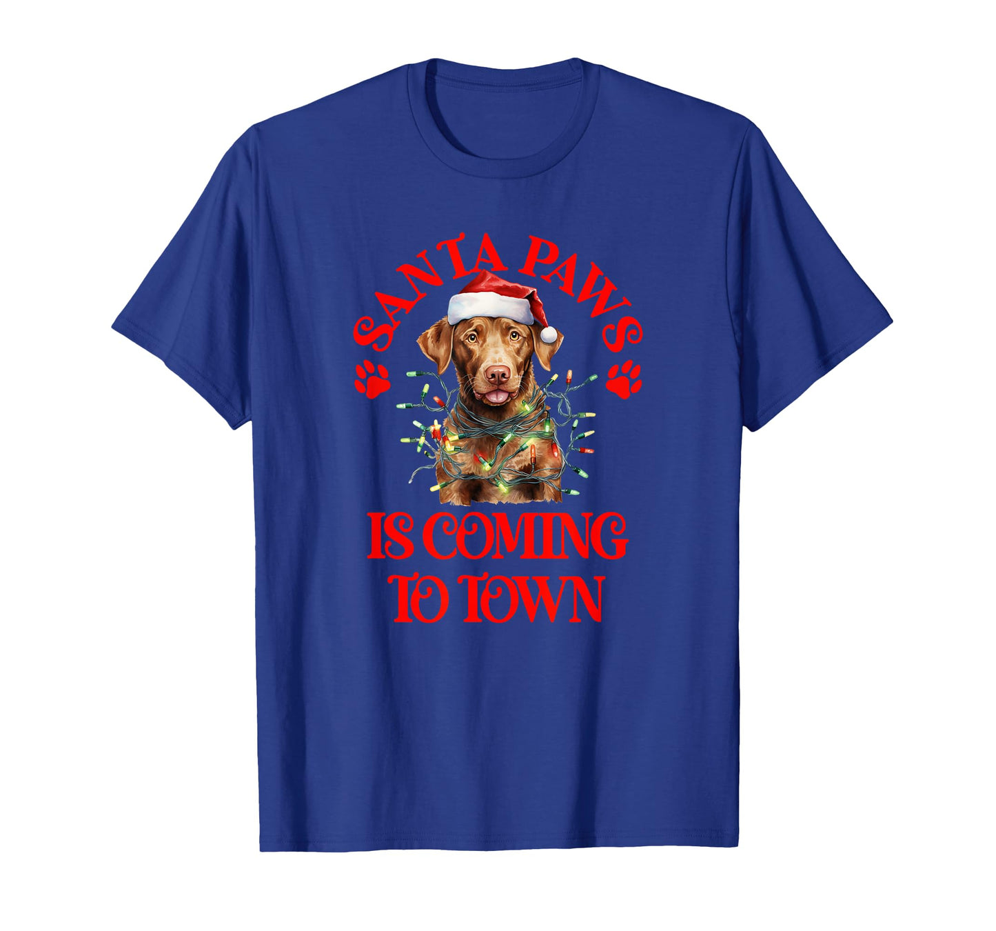 Santa Paws is Coming to Town with Christmas Ridgeback T-Shirt