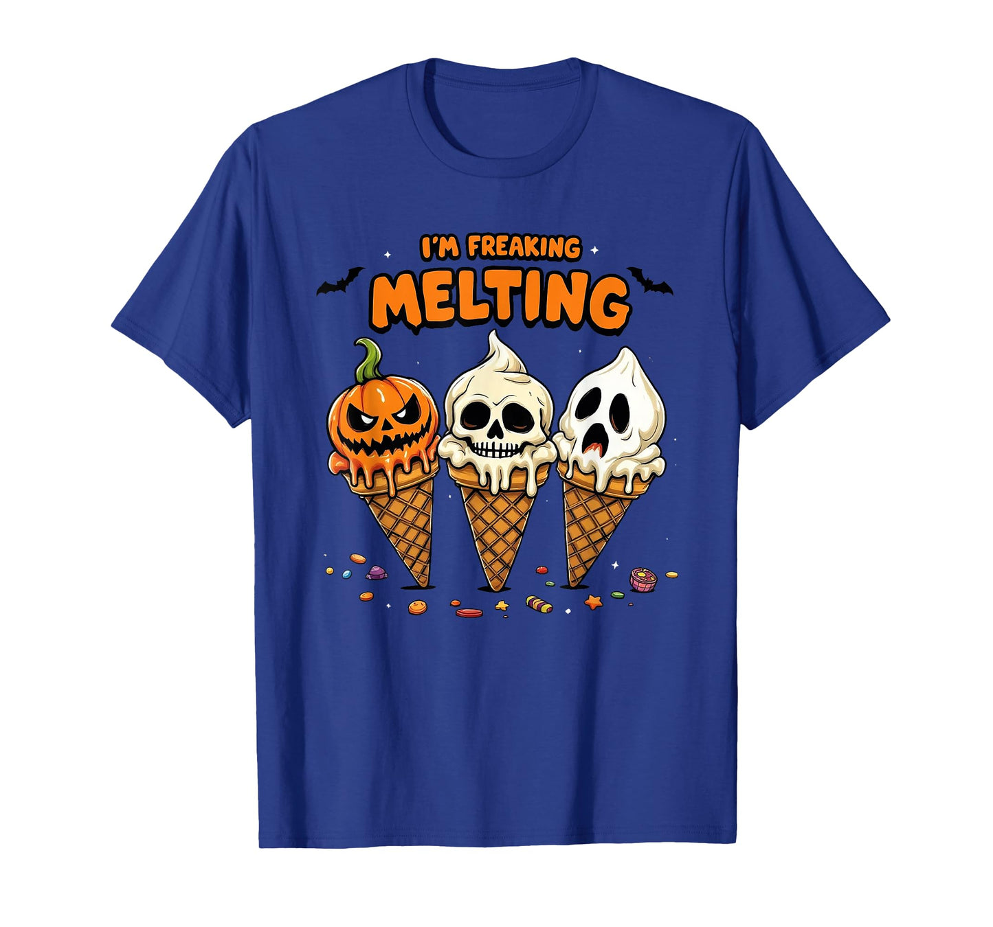 I'm Freaking Melting Funny Spooky Halloween Ice Cream T-Shirt