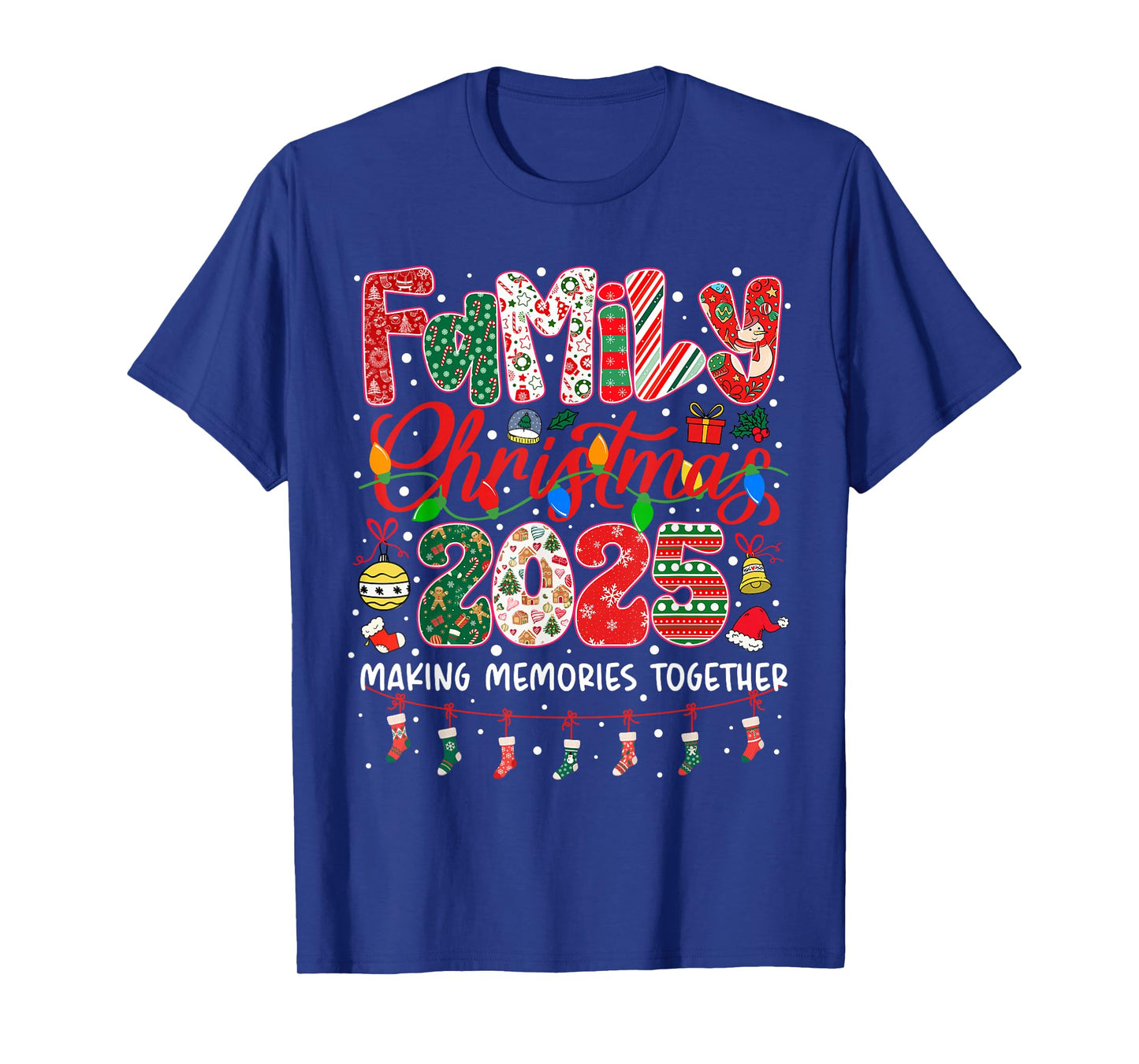 Family Christmas 2025 Matching Outfit Xmas Squad Santa T-Shirt