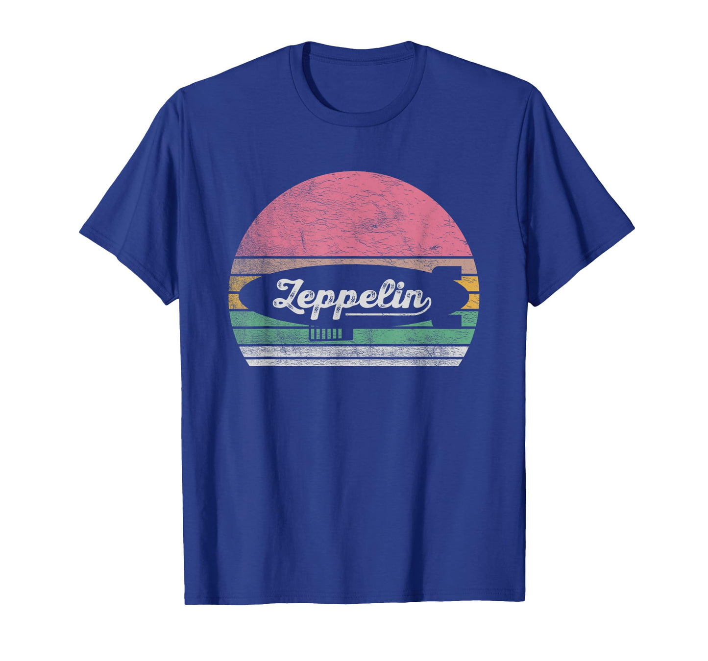 Zeppelin Retro Colorful Graphic Design T-Shirt