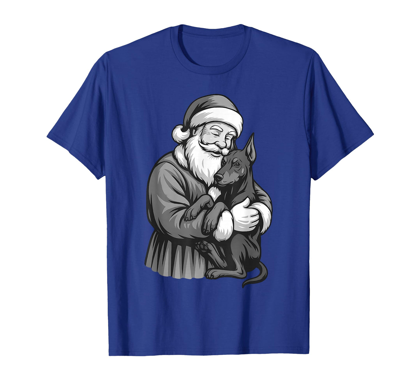 Doberman Pinscher Santa Claus Christmas Dog Lover T-Shirt